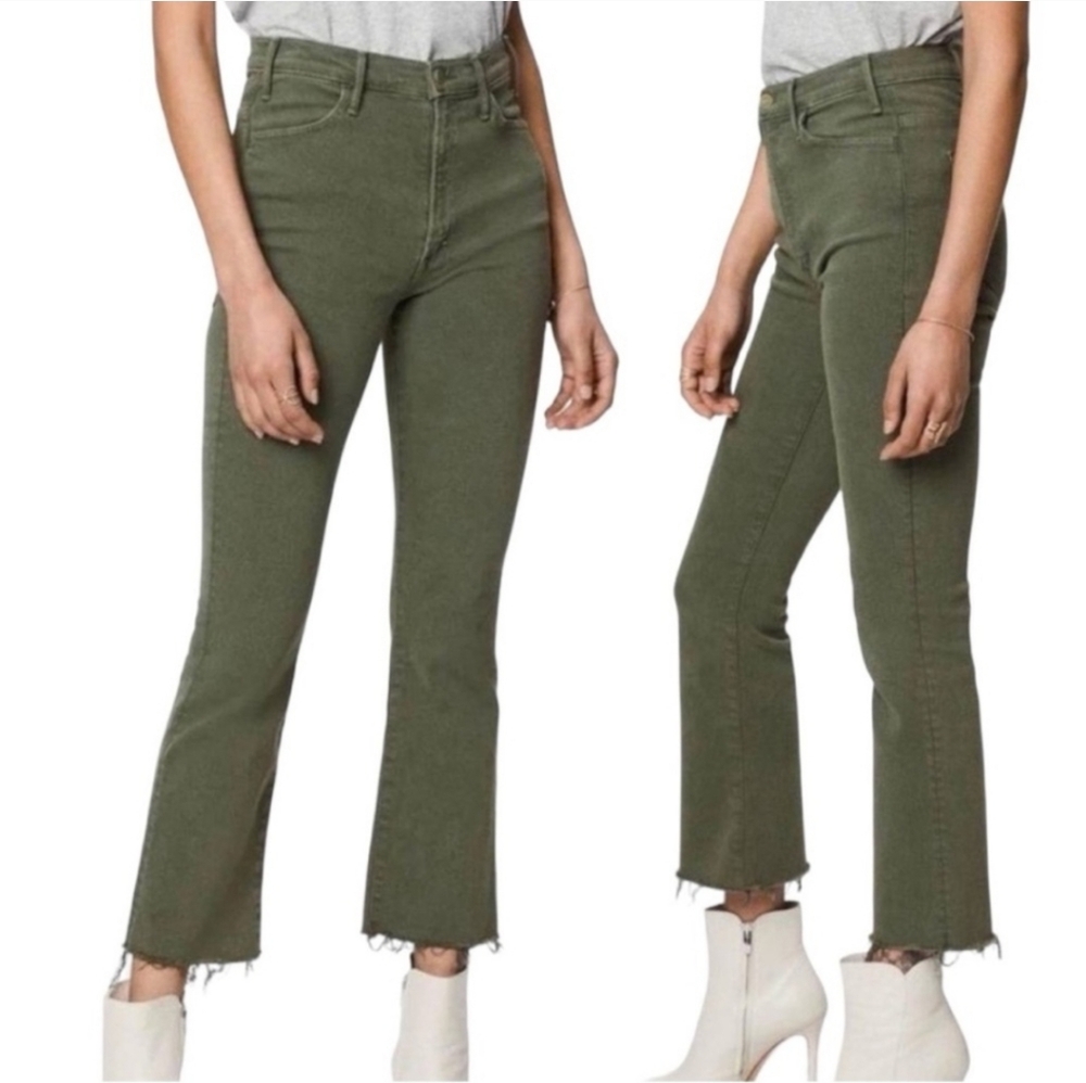 MOTHER Green Ankle & Cropped Jeans
